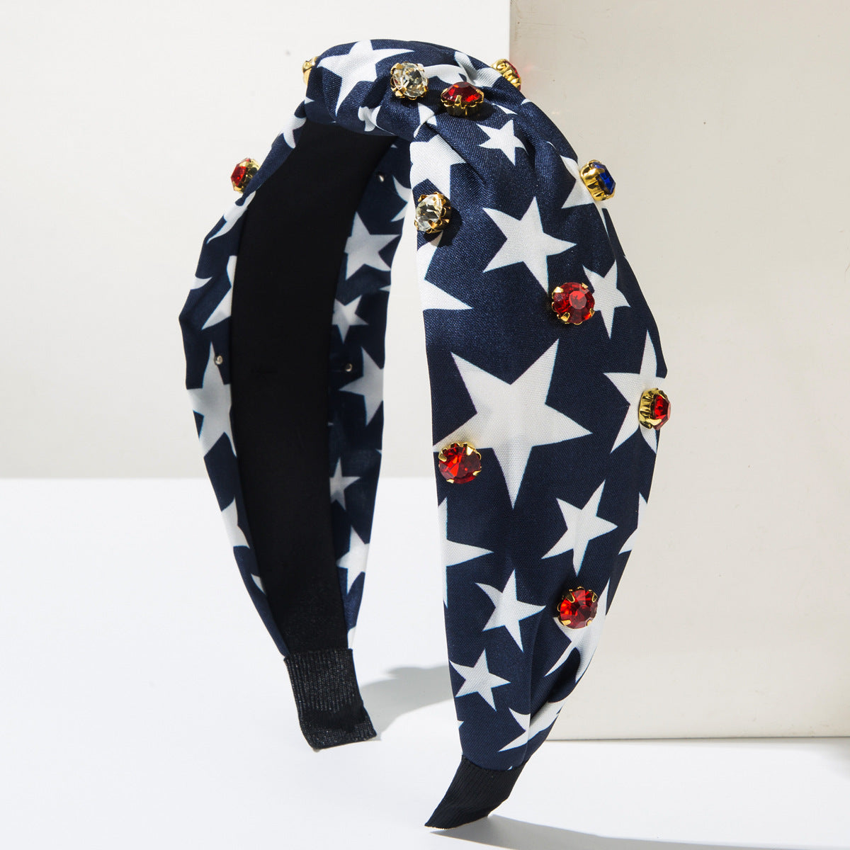 Jeweled Flag Patchwork Knot Headband - C1
