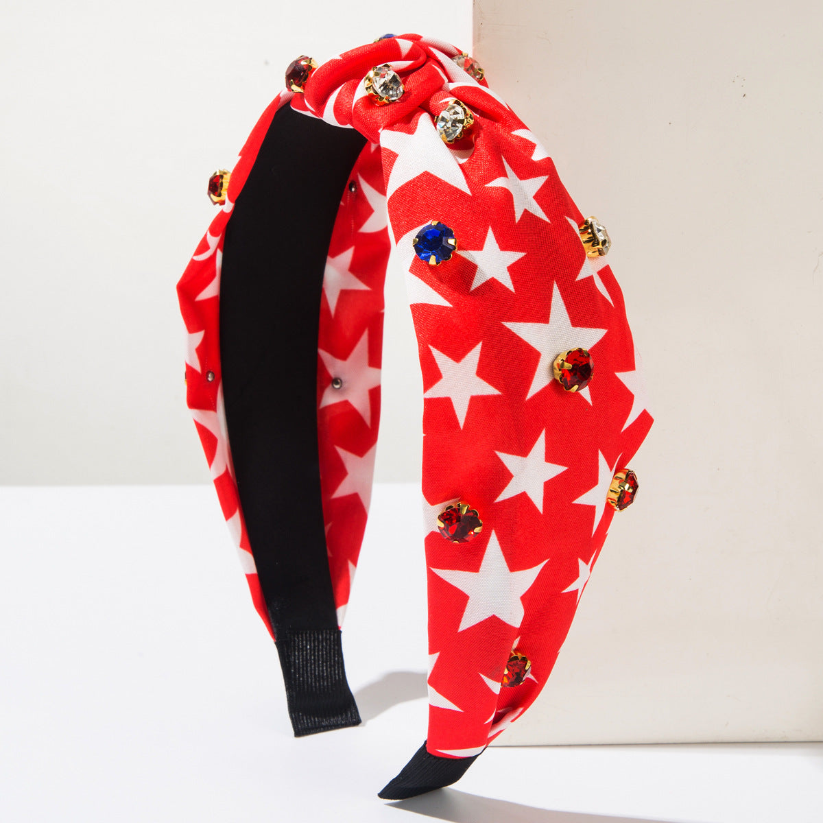 Jeweled Flag Patchwork Knot Headband - C2