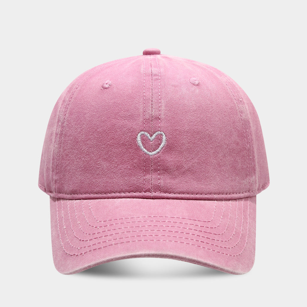 Tiny Heart Stitch Washed Baseball Cap - Color_03