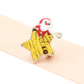 Sequin Star Santa Christmas Brooch - Gold