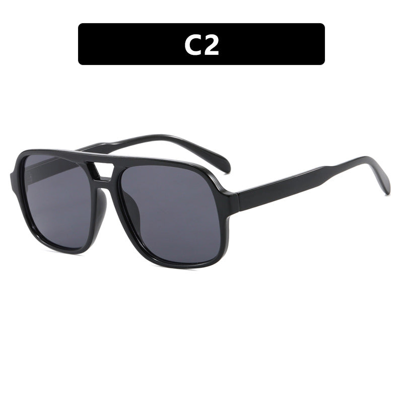 Twin Bar Tinted Lens Aviator Sunglasses - NO02