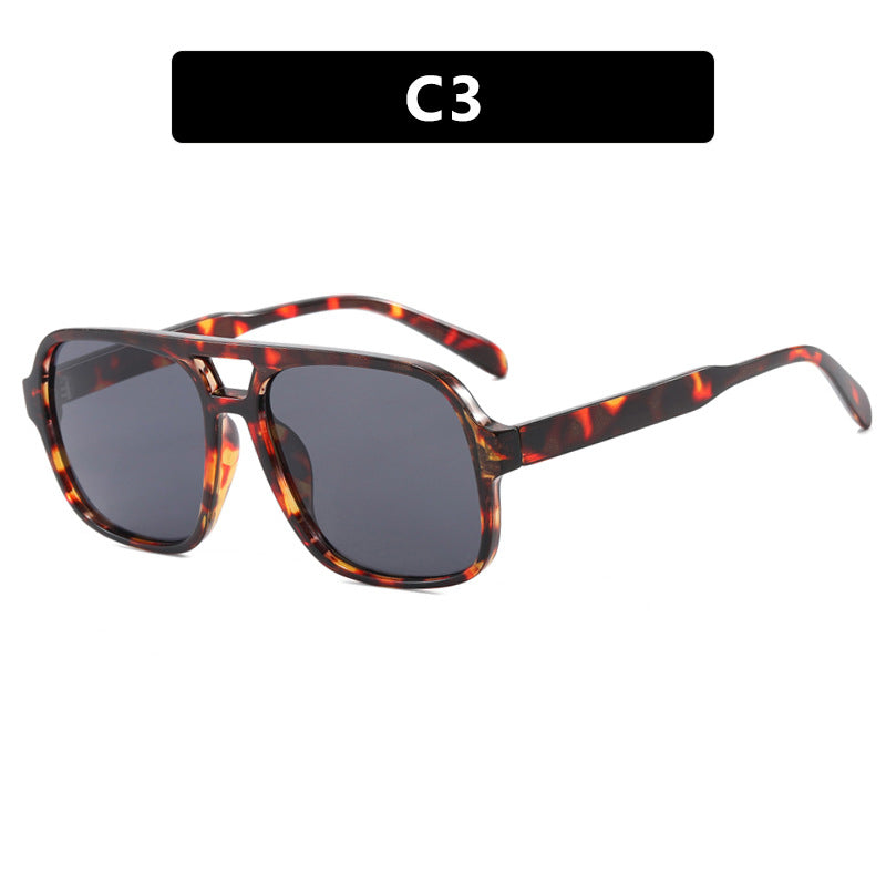 Twin Bar Tinted Lens Aviator Sunglasses - NO03
