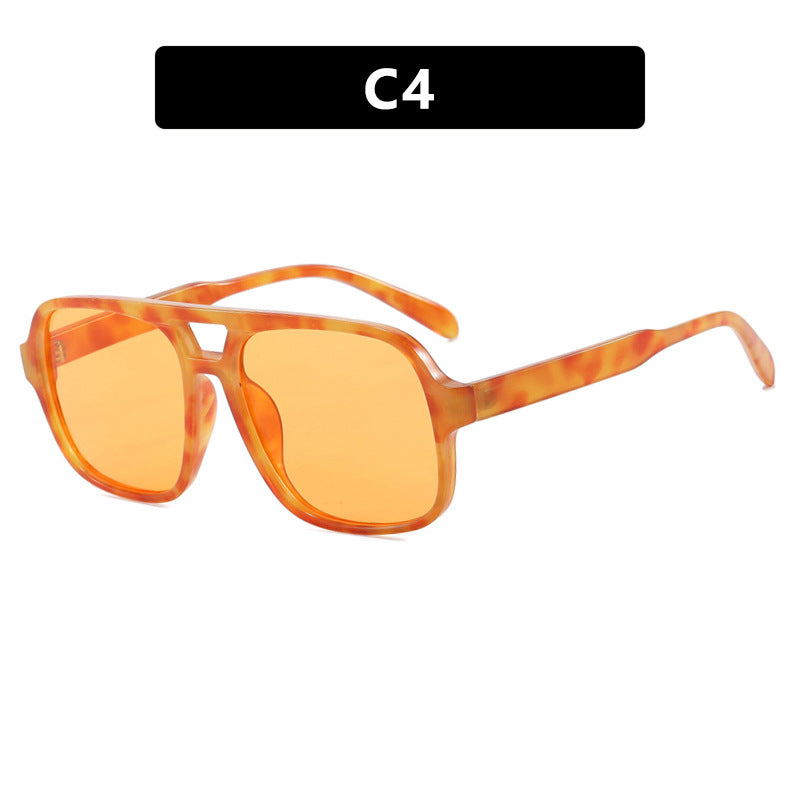 Twin Bar Tinted Lens Aviator Sunglasses - NO04