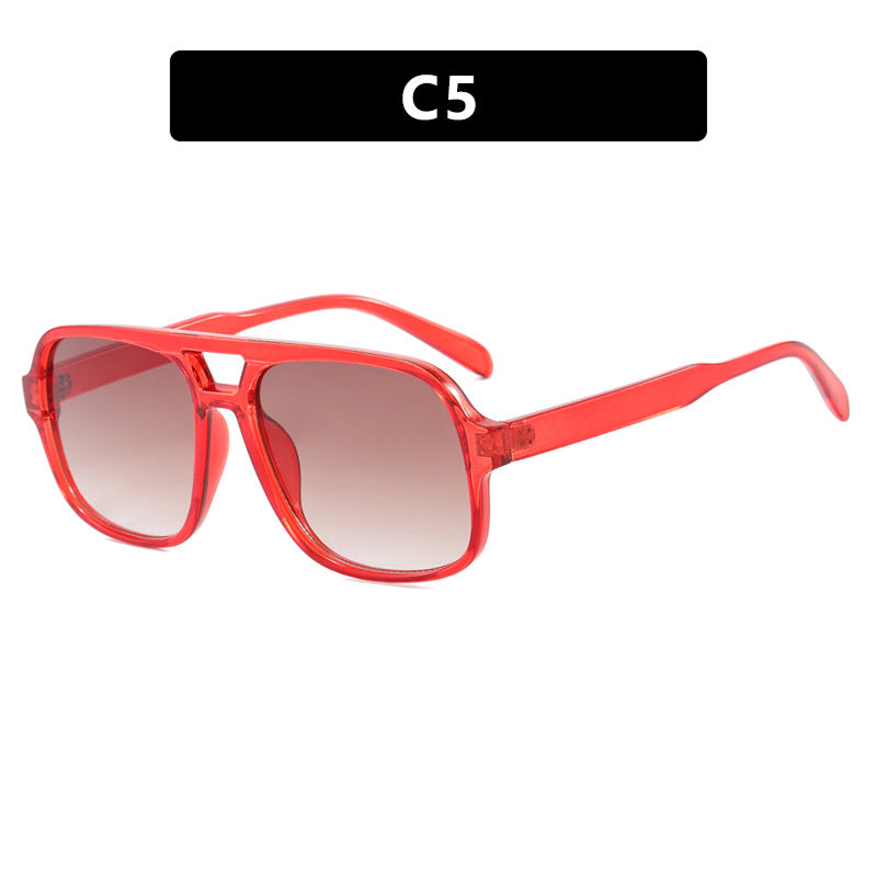 Twin Bar Tinted Lens Aviator Sunglasses - NO05