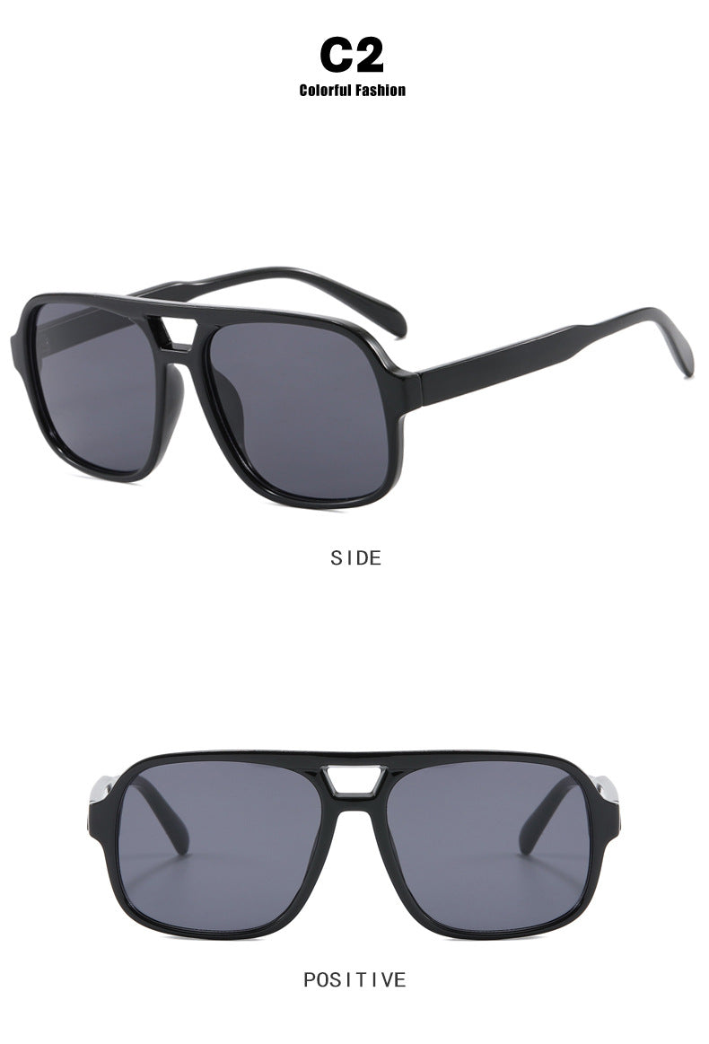 Twin Bar Tinted Lens Aviator Sunglasses - view 3