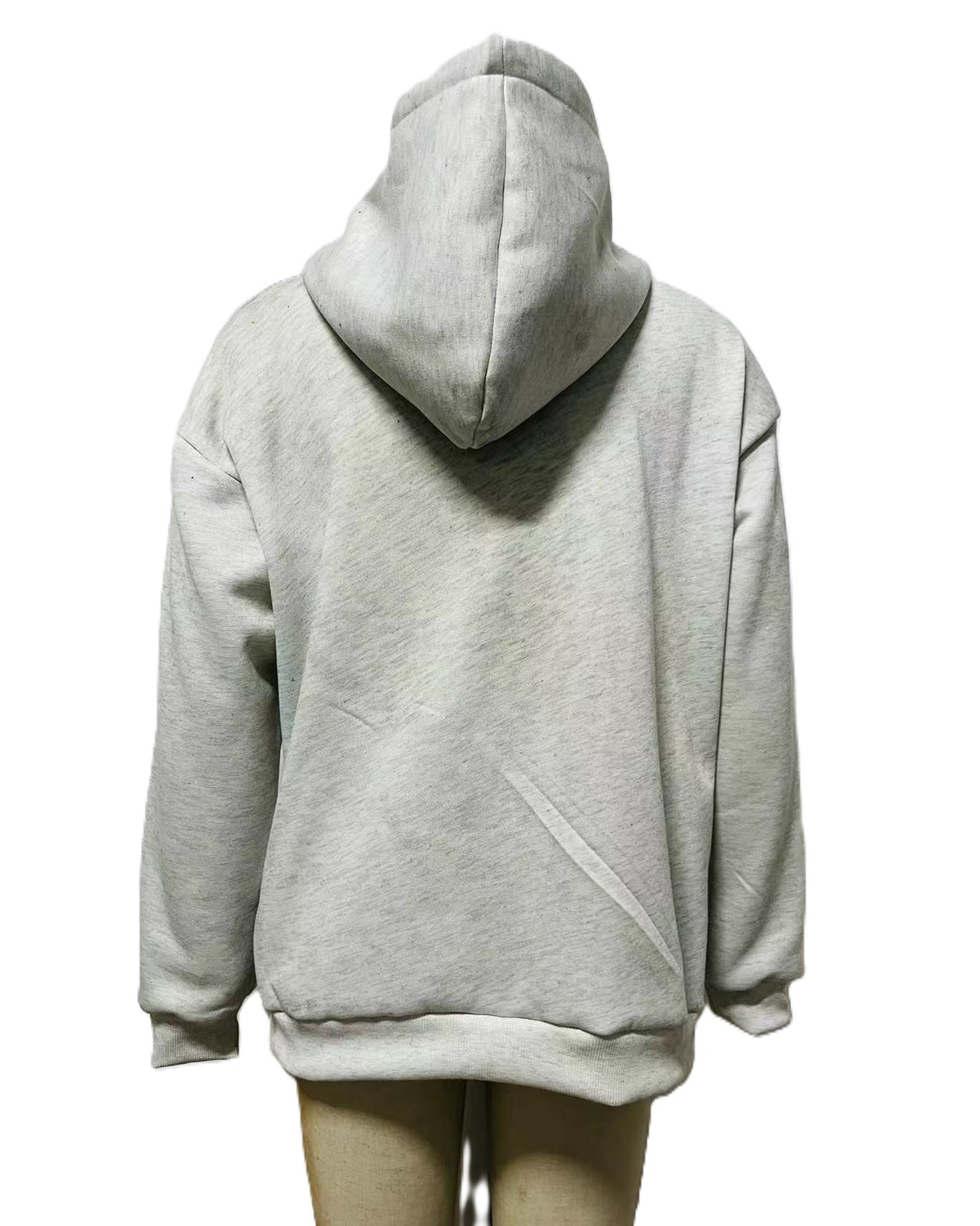 Leopard Star Patch Oversized Hoodie - Grey - 2