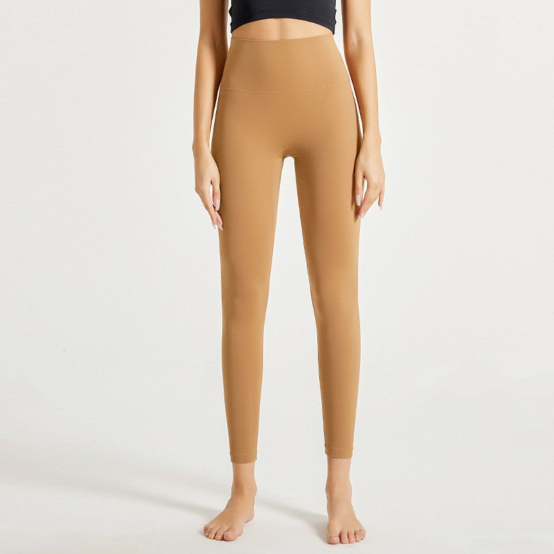 Buttery Soft High Rise Yoga Leggings With Hidden Pocket - Caramel