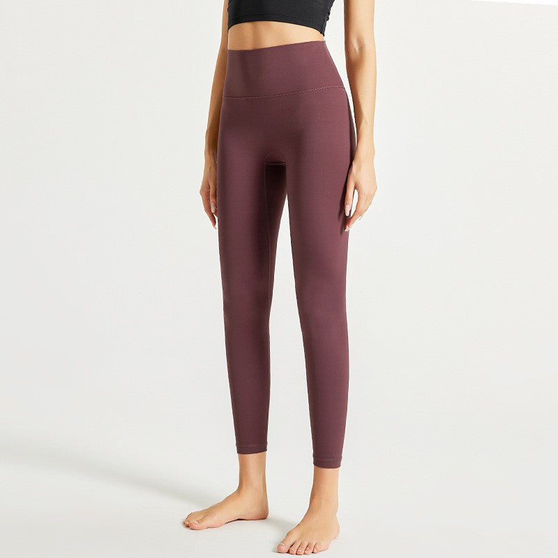 Buttery Soft High Rise Yoga Leggings With Hidden Pocket - Chestnut