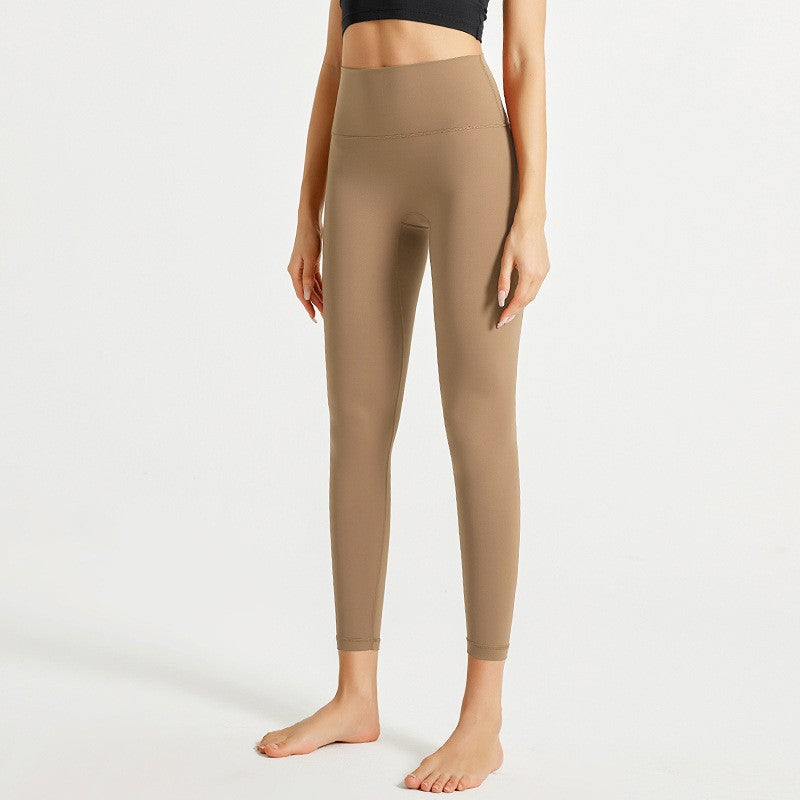 Buttery Soft High Rise Yoga Leggings With Hidden Pocket - Cocoa