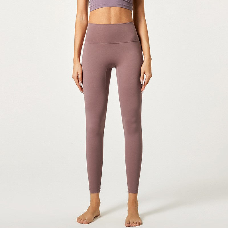 Buttery Soft High Rise Yoga Leggings With Hidden Pocket - Dusty Rose