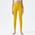 Buttery Soft High Rise Yoga Leggings With Hidden Pocket - Golden Yellow