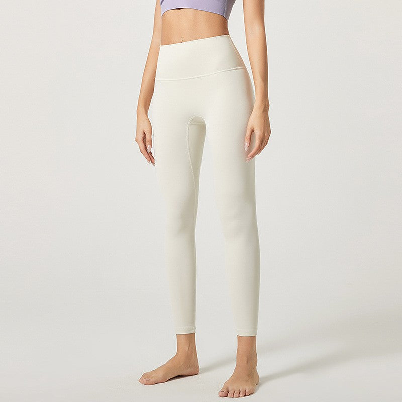 Buttery Soft High Rise Yoga Leggings With Hidden Pocket - Ivory