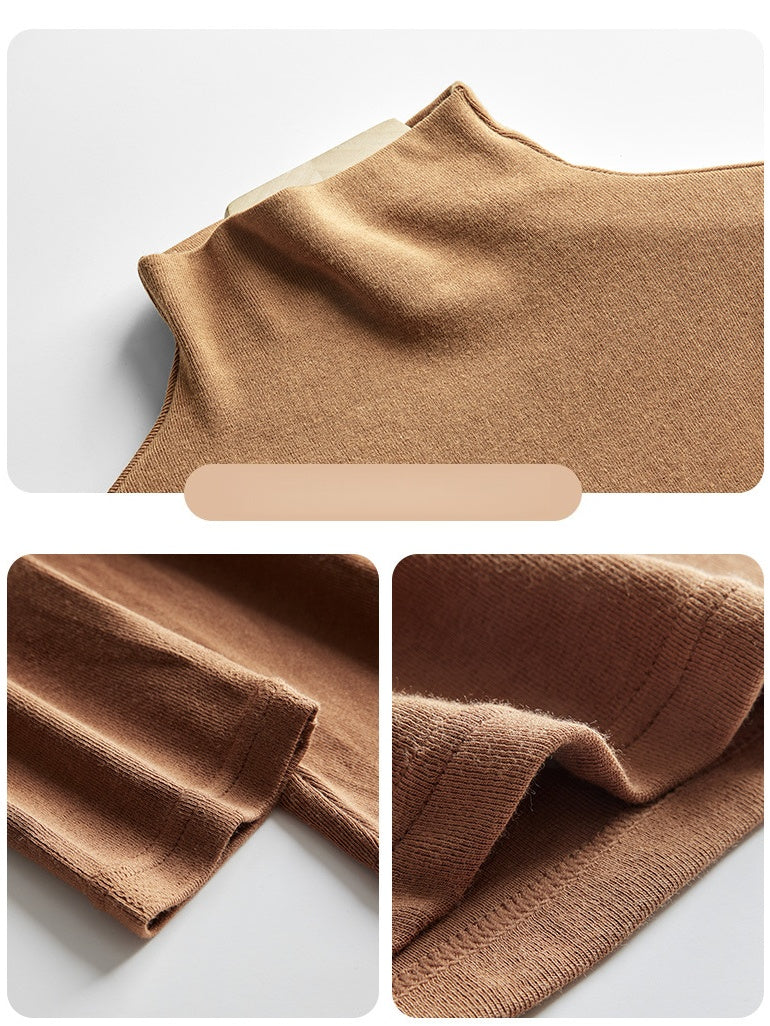 Fitted Mock Neck Ribbed Layering Top - view 1