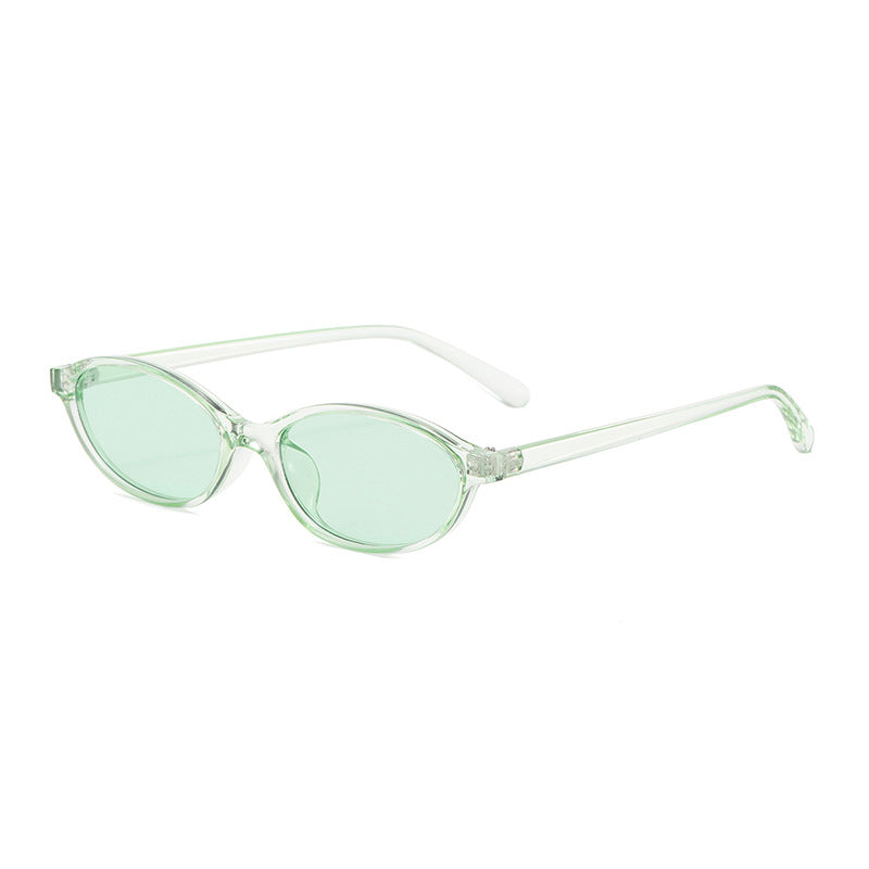 Narrow Oval Retro Frame Sunglasses - Color_6