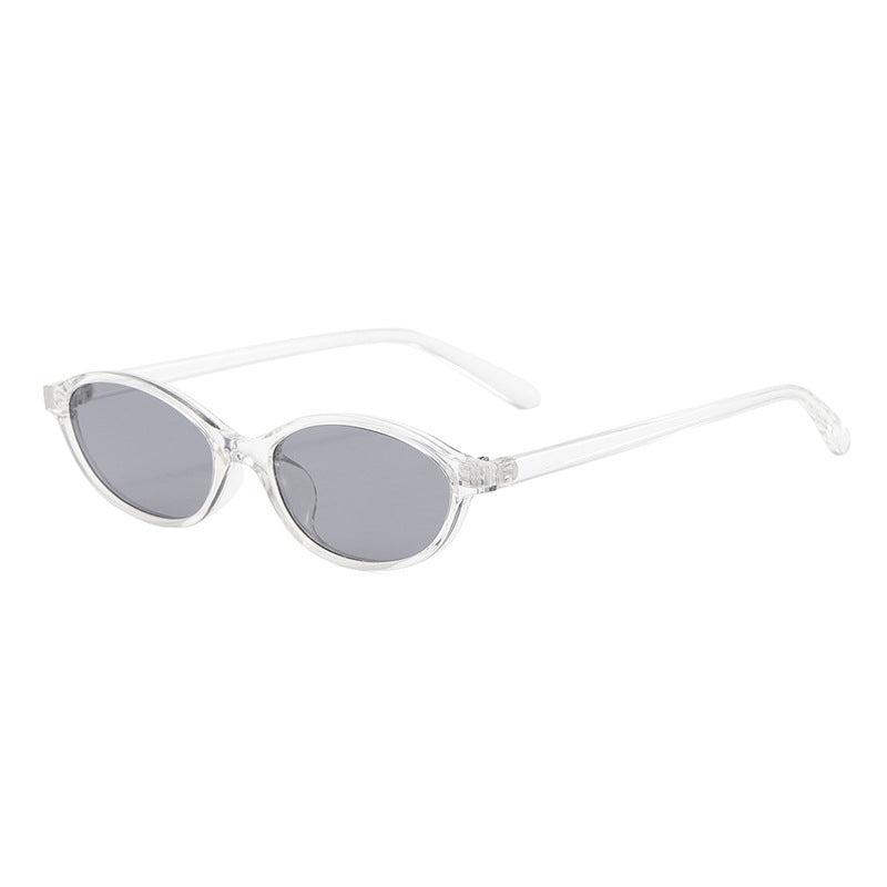 Narrow Oval Retro Frame Sunglasses - Color_9