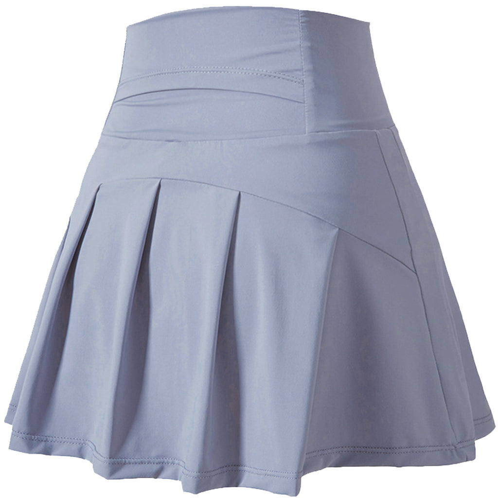 Pleated Tennis Skirt With Built In Shorts - BluePurple