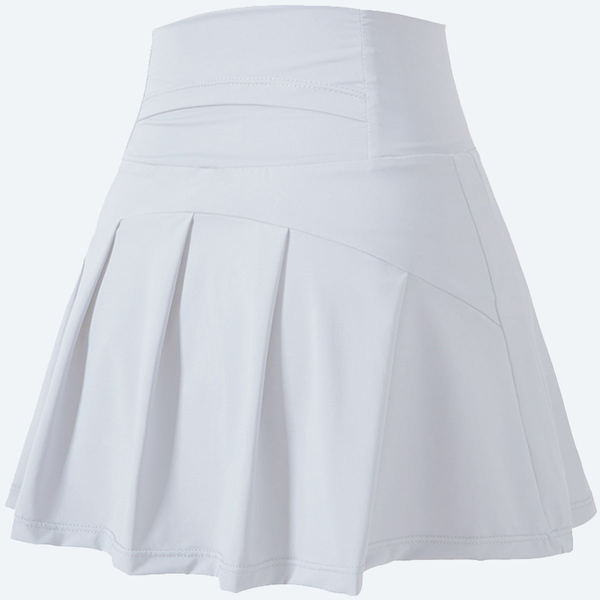 Pleated Tennis Skirt With Built In Shorts - White
