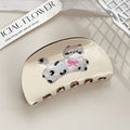 Painted Puppy Rectangle Claw Clip - Color_1