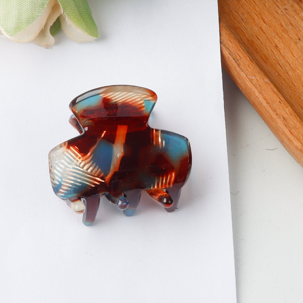 Mini Marbled Claw Clips for Bangs - Color_11