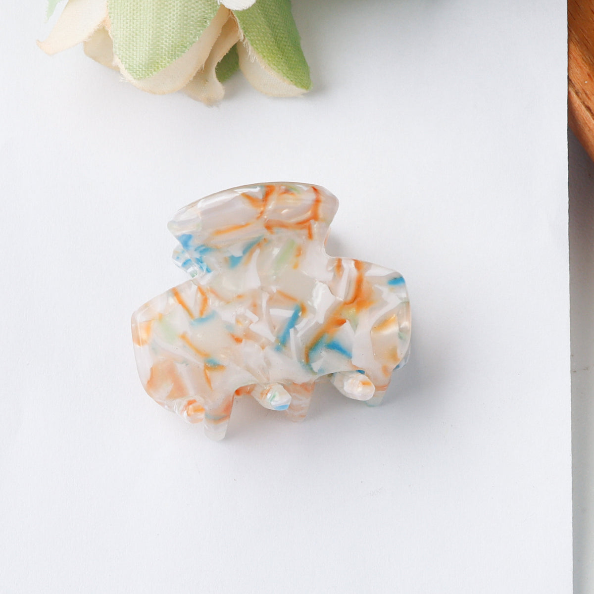 Mini Marbled Claw Clips for Bangs - Color_21