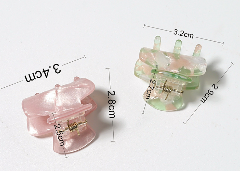 Mini Marbled Claw Clips for Bangs - view 1