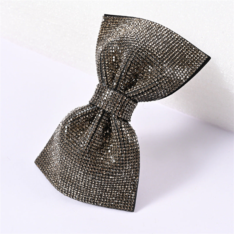 Sparkling Crystal Pave Bow Hair Pin - Color_01