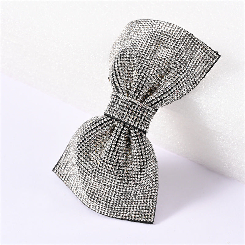 Sparkling Crystal Pave Bow Hair Pin - Color_03