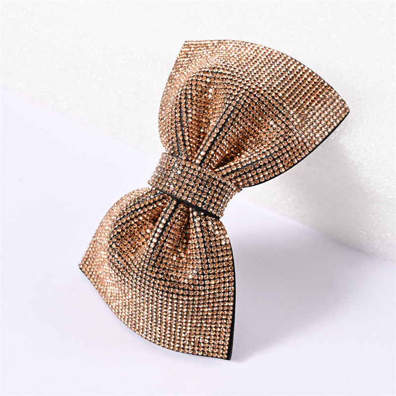Sparkling Crystal Pave Bow Hair Pin - Color_04