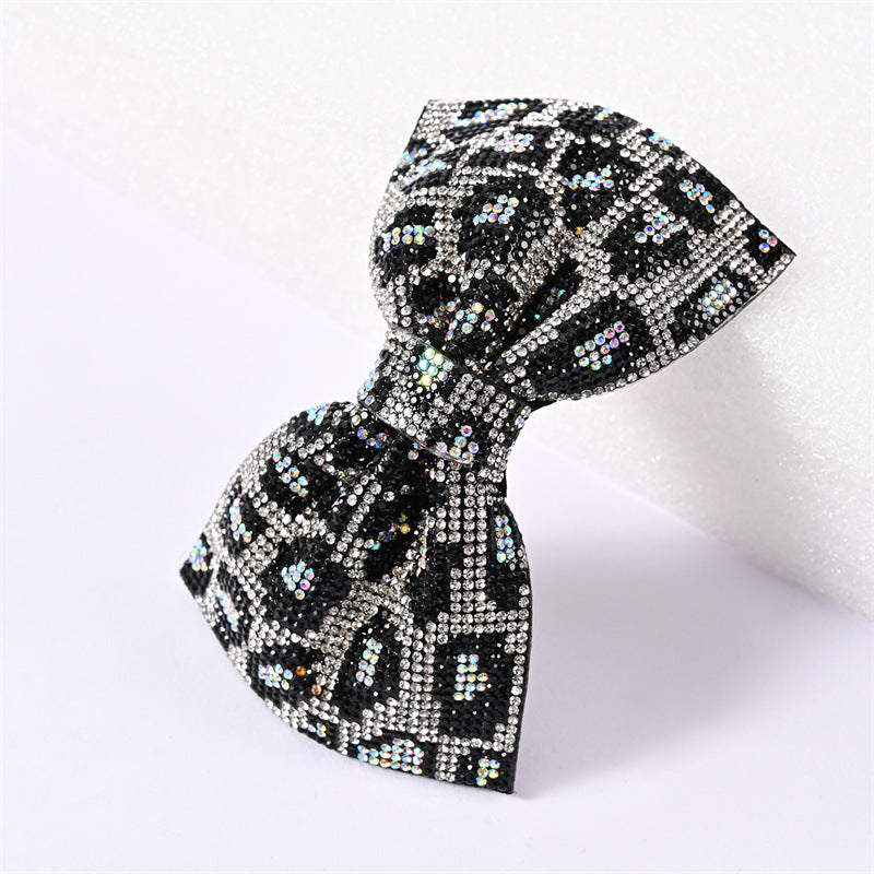 Sparkling Crystal Pave Bow Hair Pin - Color_05