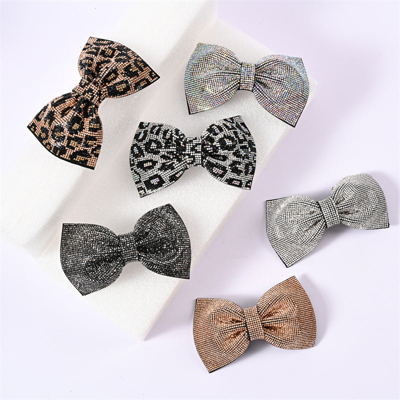 Sparkling Crystal Pave Bow Hair Pin