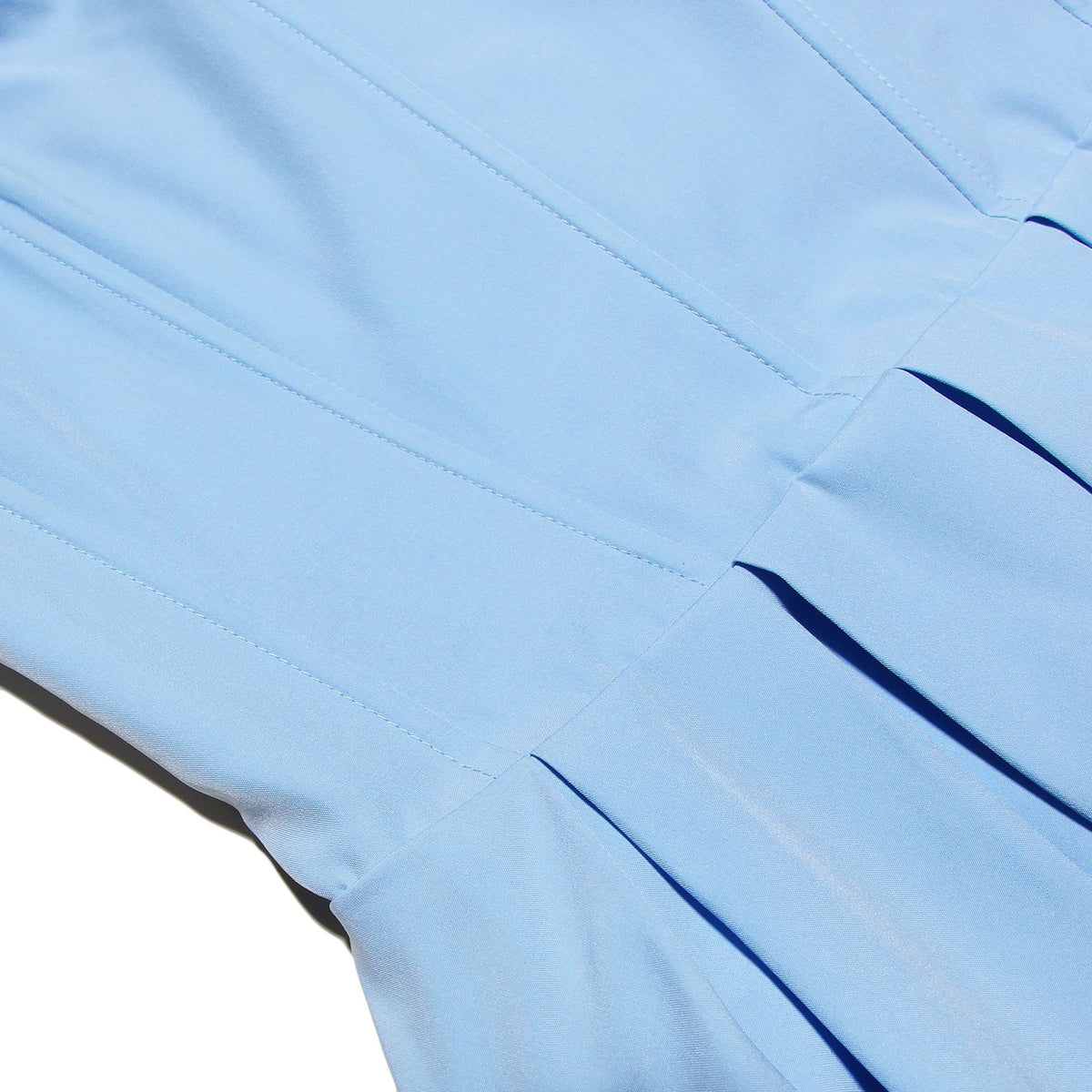 Corset Bodice Pleated Midi Occasion Dress - blue - 11