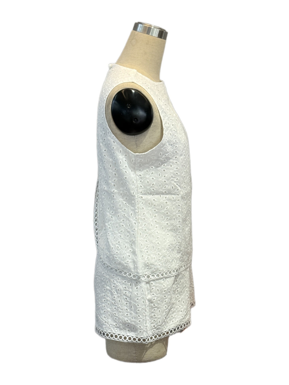 Textured Split Back Tank and Shorts Set - White - 2