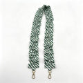 Ruffled Scrunchie Lanyard Strap with Swivel Clasps - Stripe