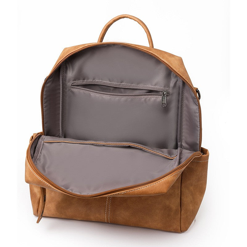 Distressed Faux Leather Guitar Strap Backpack