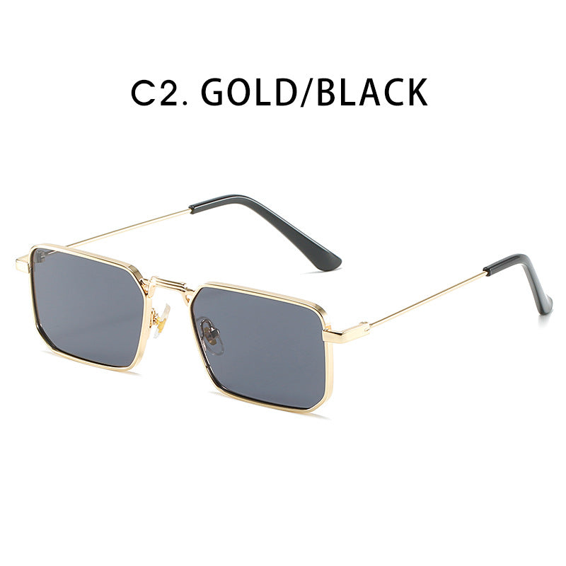 Slim Metal Rectangle Sunglasses - Color_2