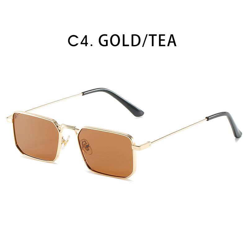 Slim Metal Rectangle Sunglasses - Color_4