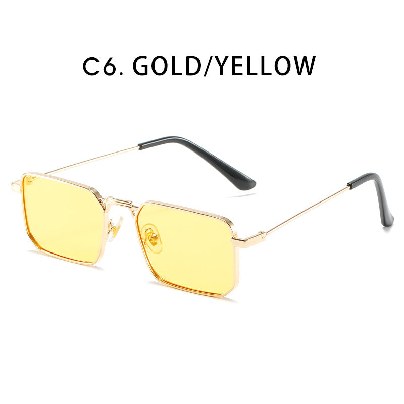Slim Metal Rectangle Sunglasses - Color_6