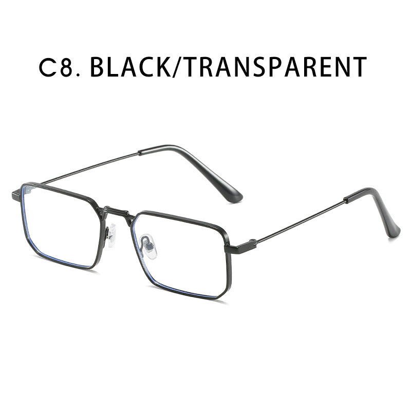Slim Metal Rectangle Sunglasses - Color_8