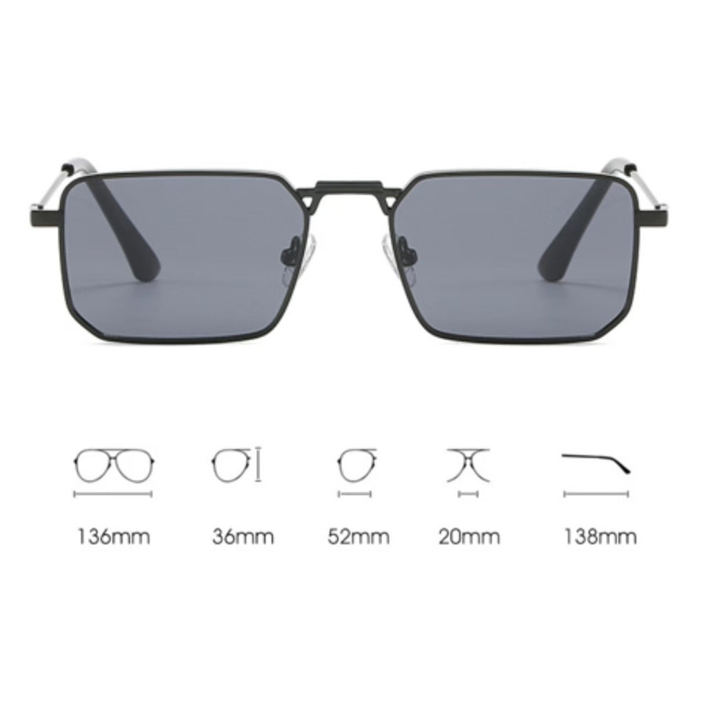 Slim Metal Rectangle Sunglasses - view 1