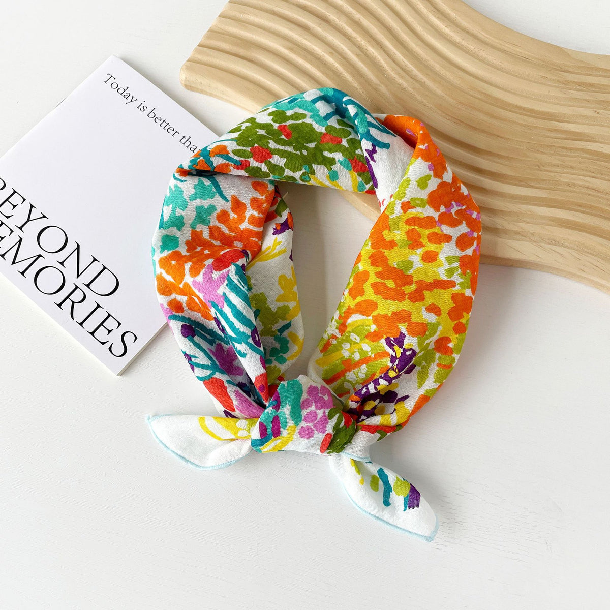 Assorted Print Square Neck Scarf - NO24