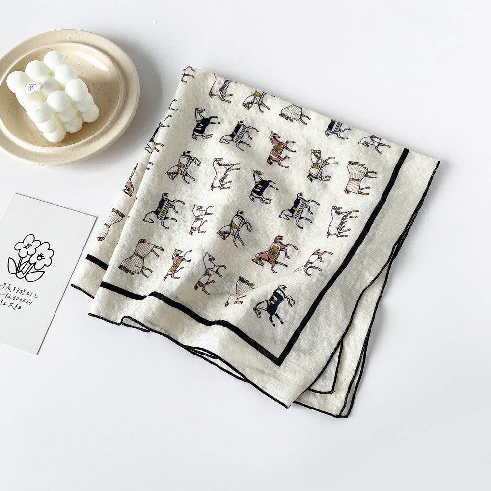Assorted Print Square Neck Scarf