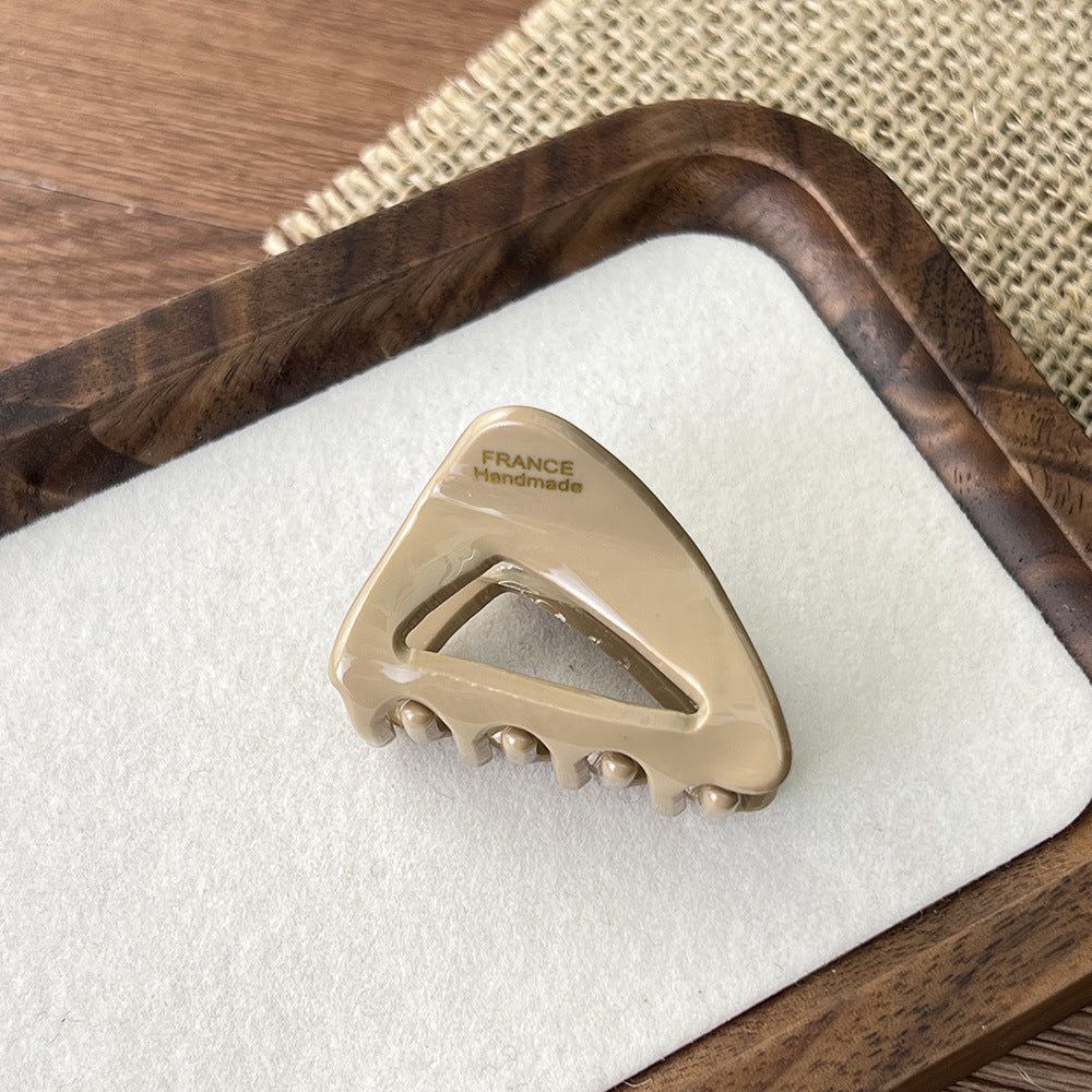 Triangle Mini Acetate Claw Clip - Coffee