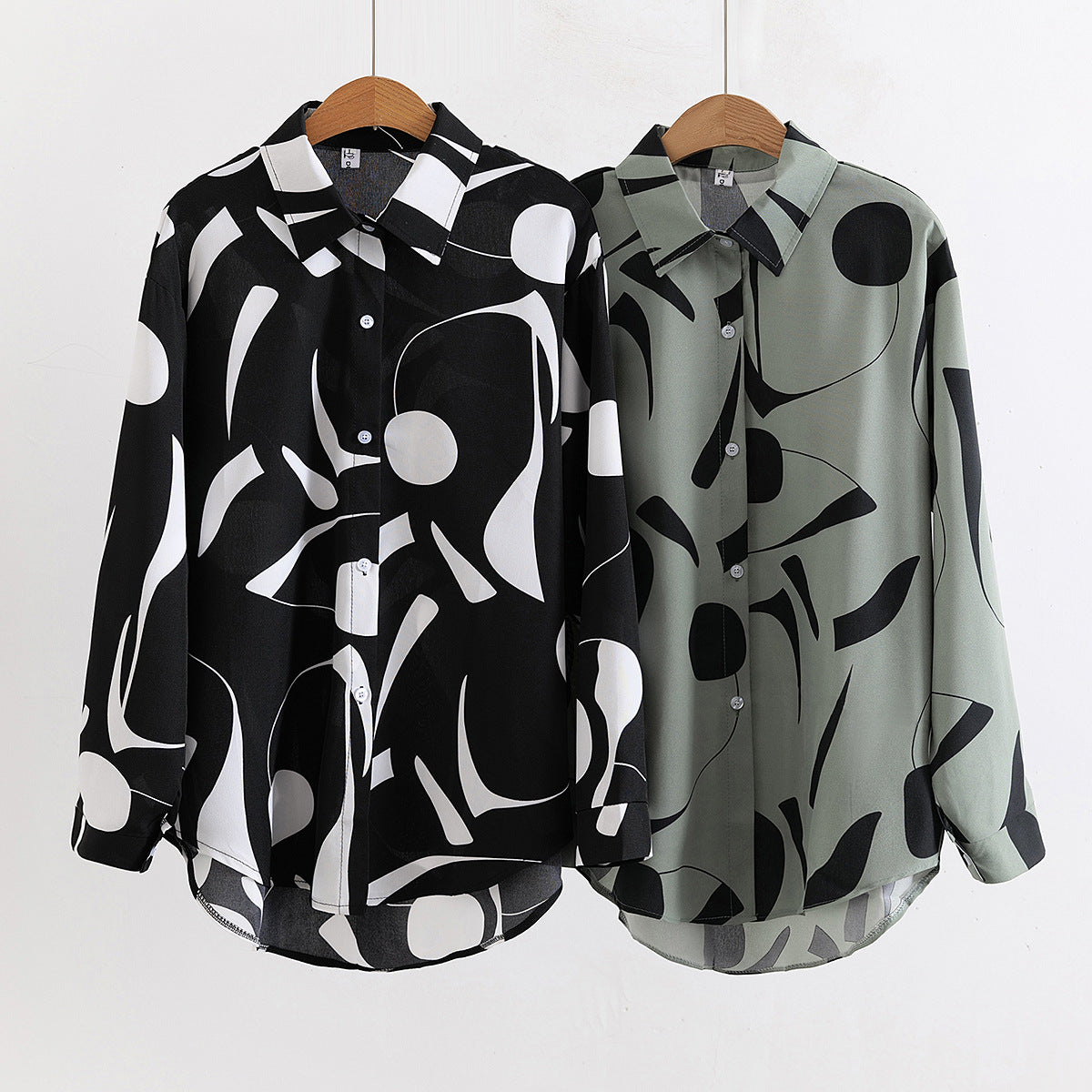 Mod Abstract Print Drop Shoulder Shirt - view 1