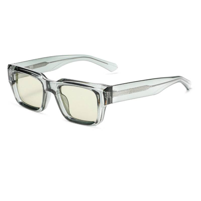 Chunky Square Frame Tinted Glasses - Melon