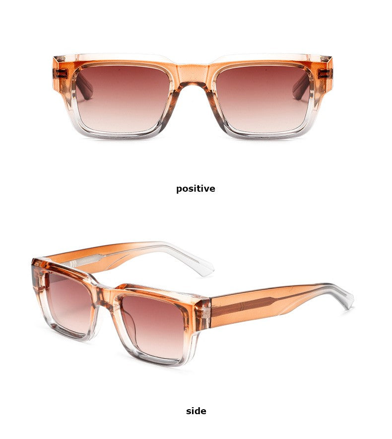 Chunky Square Frame Tinted Glasses - view 3