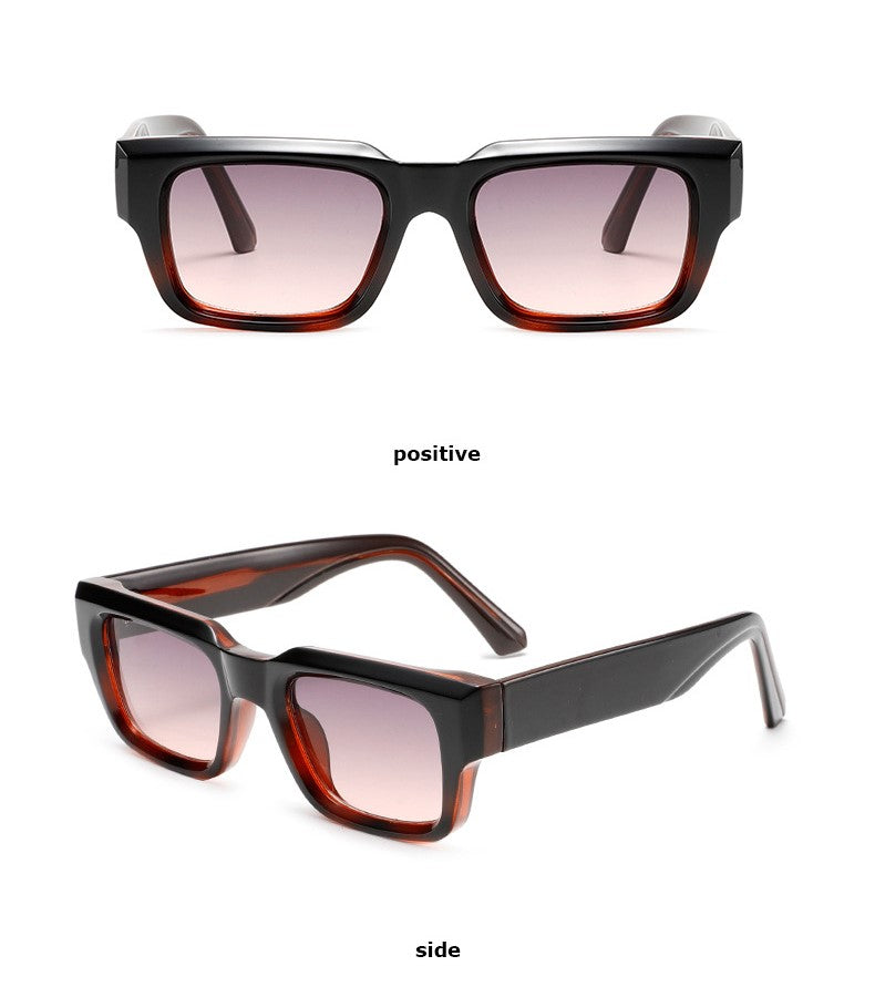 Chunky Square Frame Tinted Glasses - view 4