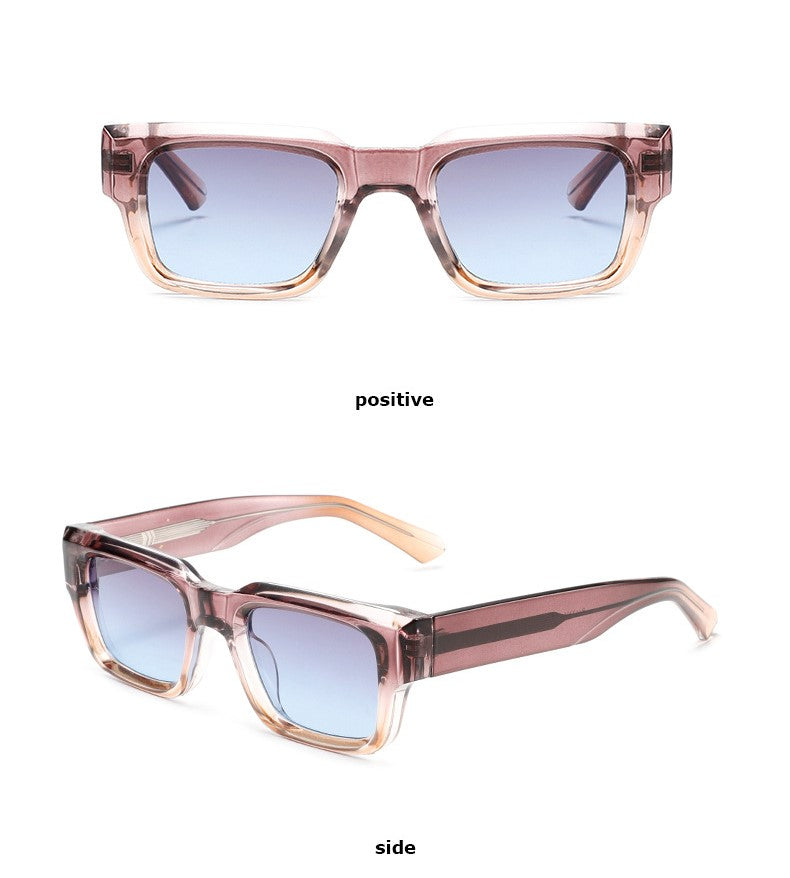 Chunky Square Frame Tinted Glasses - view 5