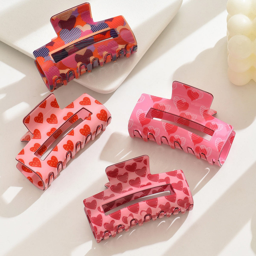 Love Heart Cutout Bar Hair Claw