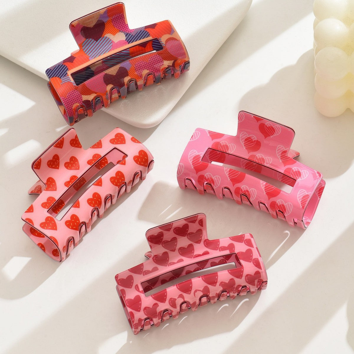 Love Heart Cutout Bar Hair Claw - view 2