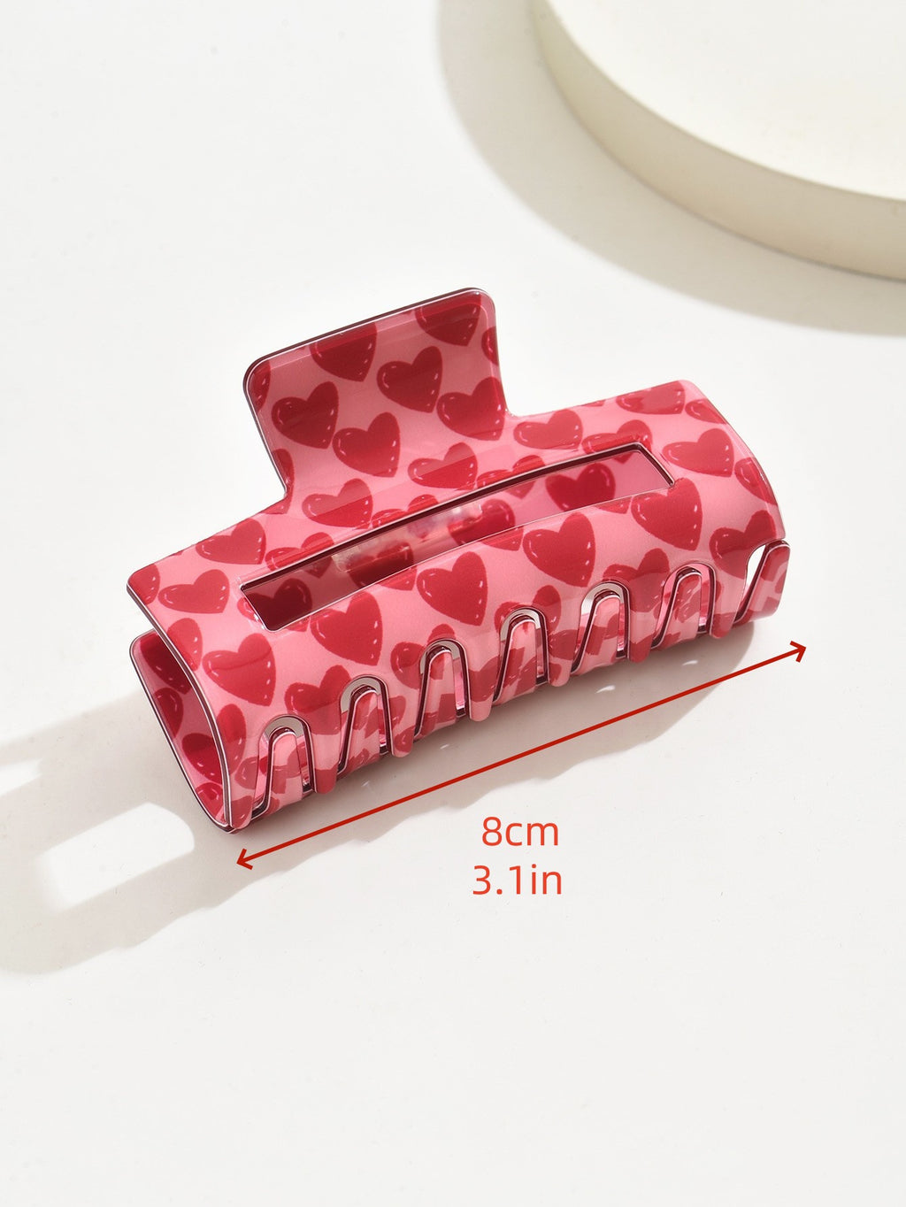 Love Heart Cutout Bar Hair Claw - view 3